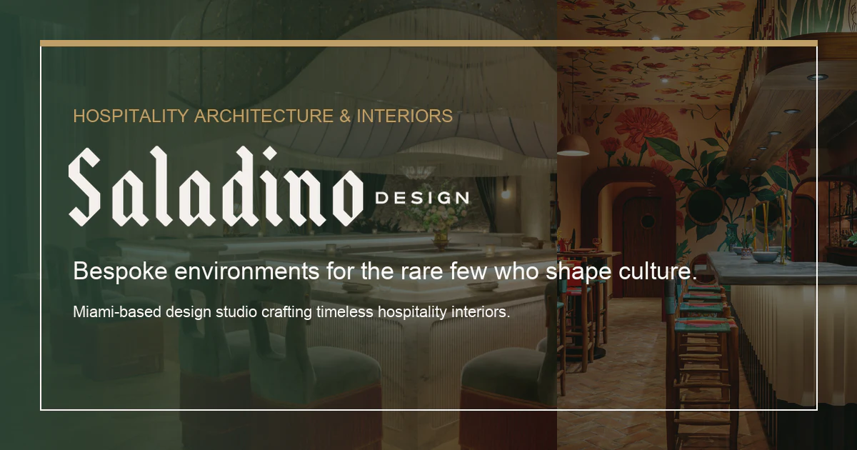 Saladino Design luxury hospitality architecture website by Newton Marketing